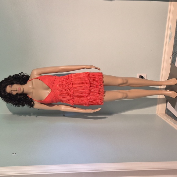 Bebe Fringe Tassel Flapper Dress Size XS NWT - Picture 3 of 17